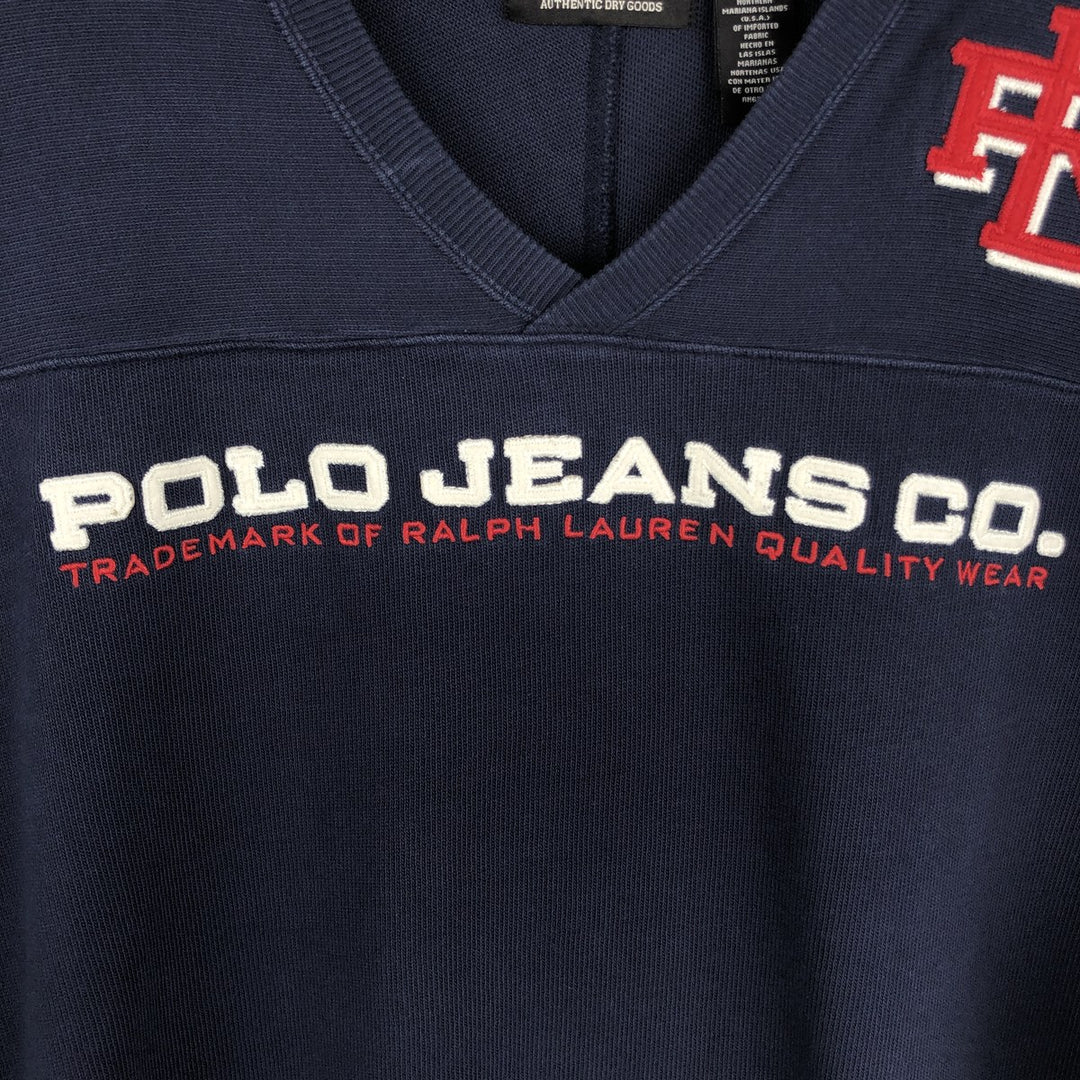 Ralph Lauren POLO JEANS COMPANY Long T-shirt Men's XL size cotton navy blue type Vintage Second Hand