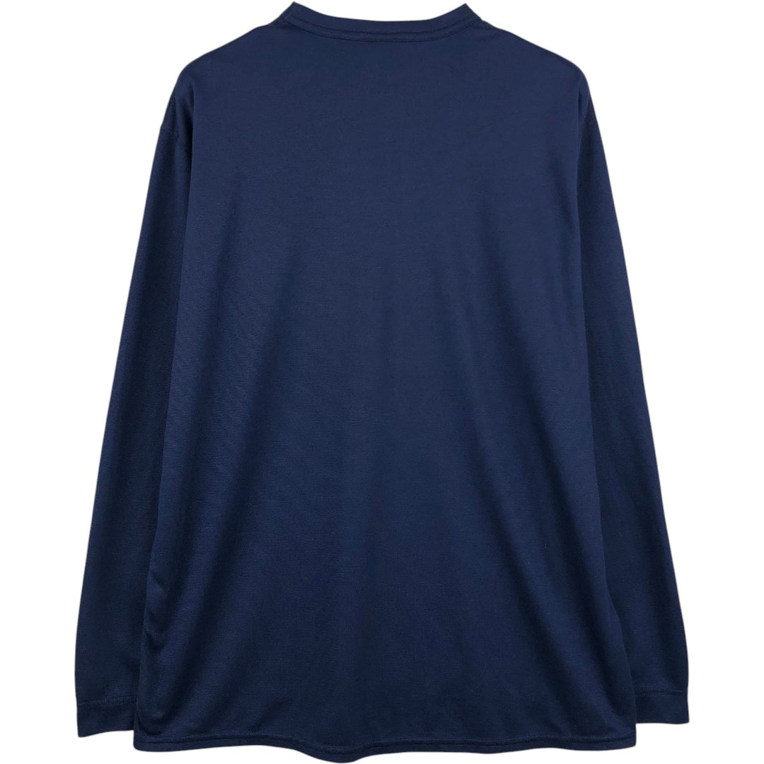 Patagonia CAPILENE Long-Sleeve T-Shirt, Made in USA, Men's Size L (approx.) polyester navy blue type Vintage Second Hand
