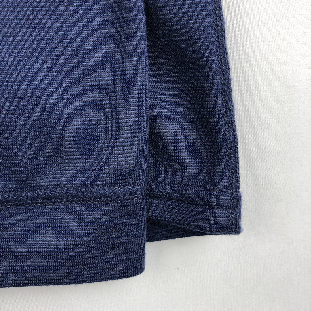 Patagonia CAPILENE Long-Sleeve T-Shirt, Made in USA, Men's Size L (approx.) polyester navy blue type Vintage Second Hand
