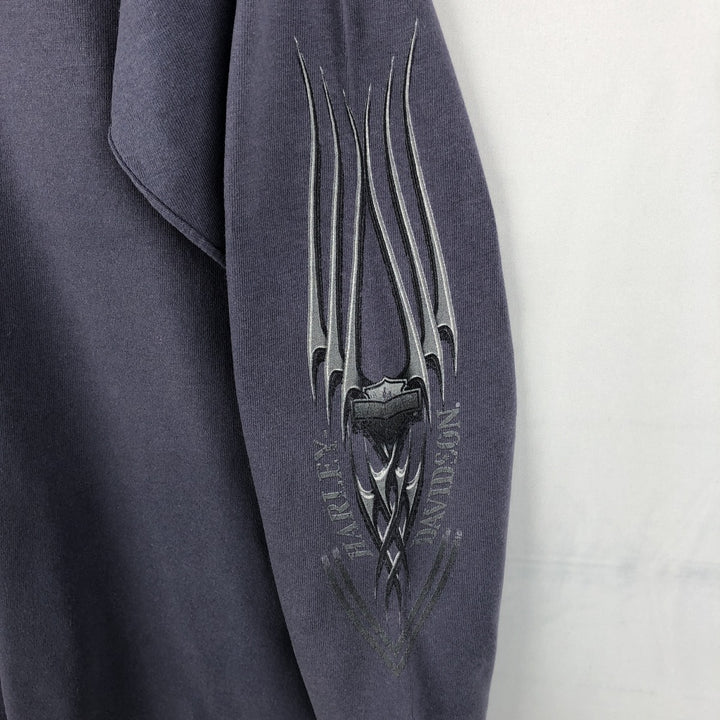 2000'S Harley-Davidson Motorcycle Long-Sleeve T-Shirt, Made in USA, Men's Size M (approx.) cotton Blue type light blue Vintage Second Hand