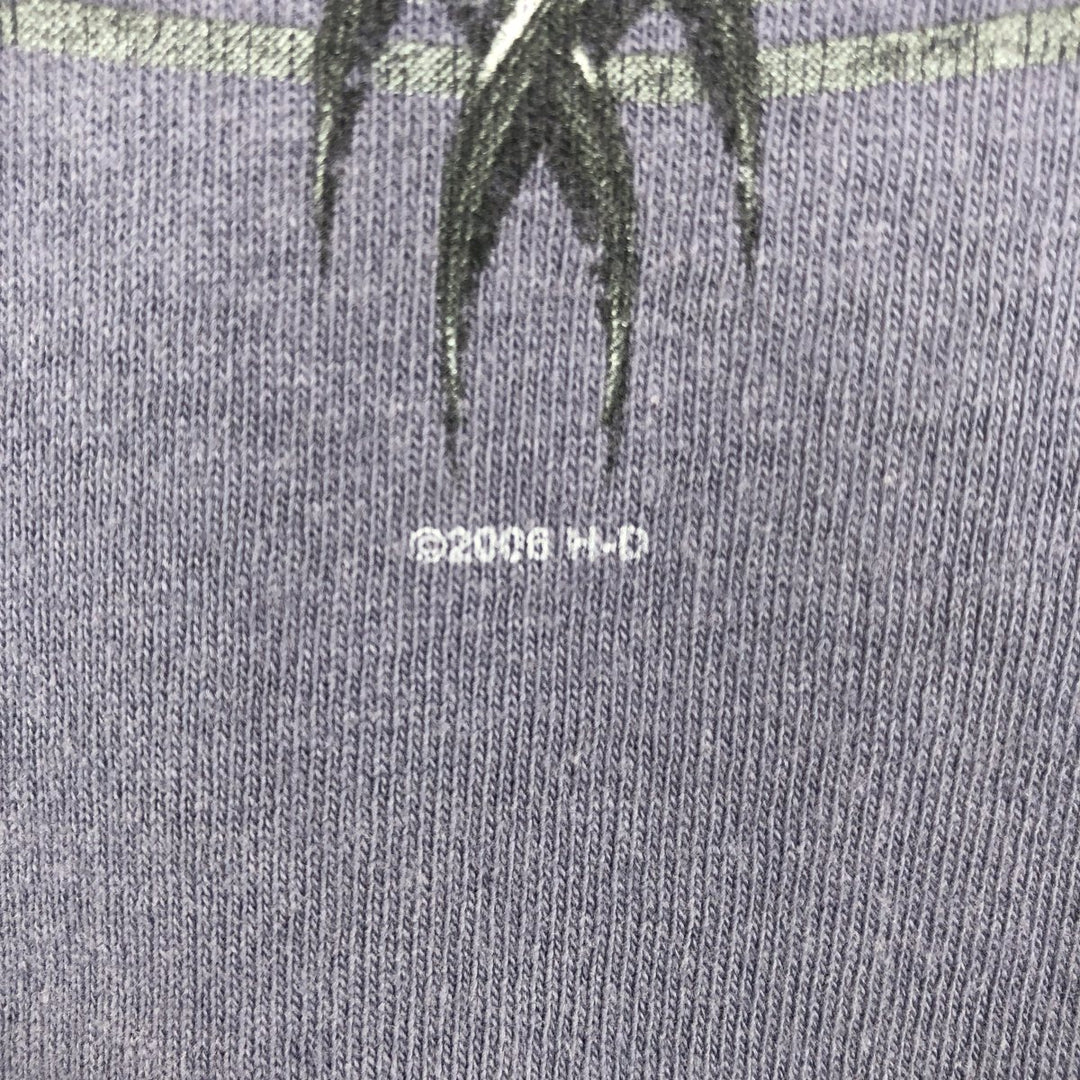 2000'S Harley-Davidson Motorcycle Long-Sleeve T-Shirt, Made in USA, Men's Size M (approx.) cotton Blue type light blue Vintage Second Hand