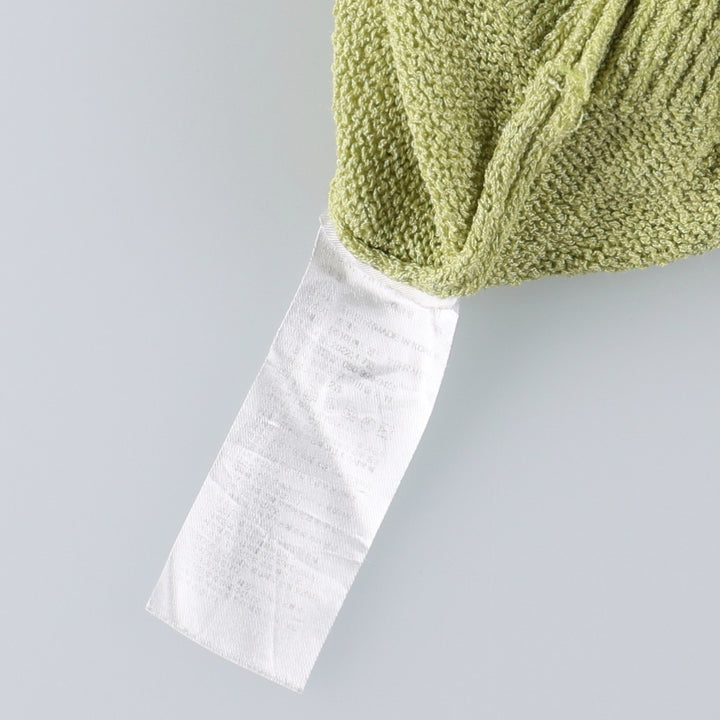 WHO.AU Short-Sleeve Knit Sweater Polo Knit Sweater Women's Size S (equivalent) acrylic green type yellow green Vintage Second Hand