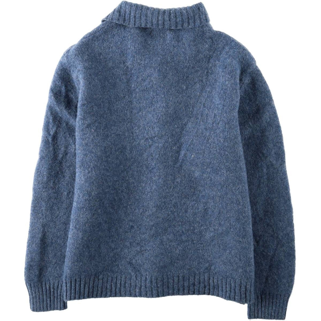 Burberry's London wool knit cardigan, women's size S (approx.) wool blue type Vintage Second Hand