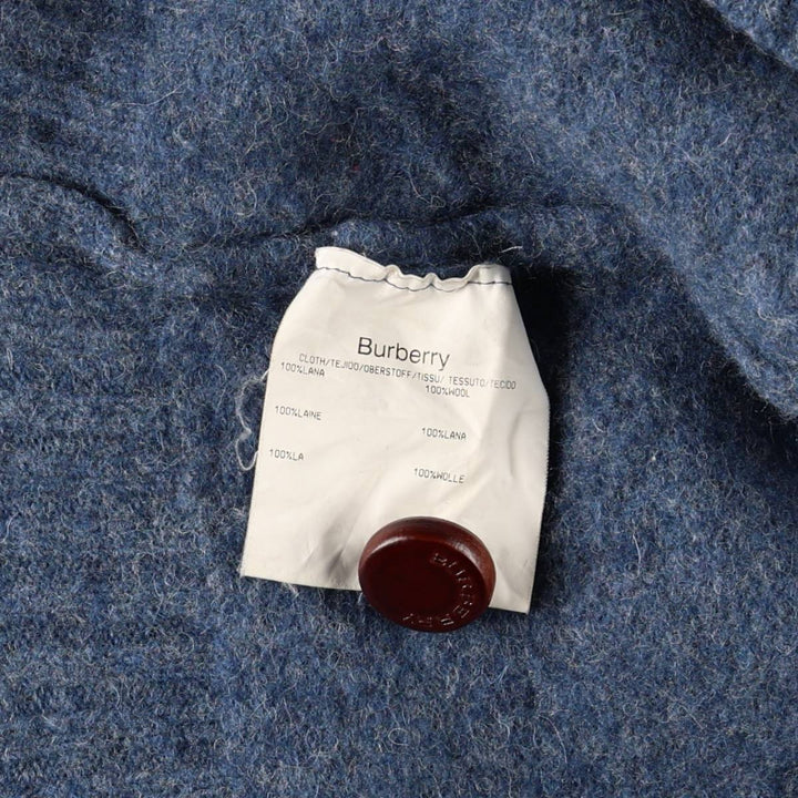 Burberry's London wool knit cardigan, women's size S (approx.) wool blue type Vintage Second Hand