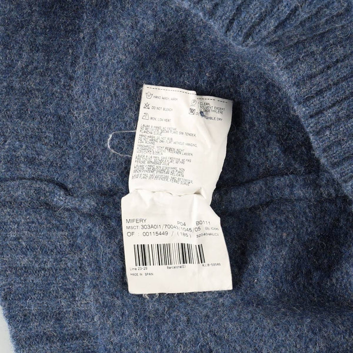Burberry's London wool knit cardigan, women's size S (approx.) wool blue type Vintage Second Hand