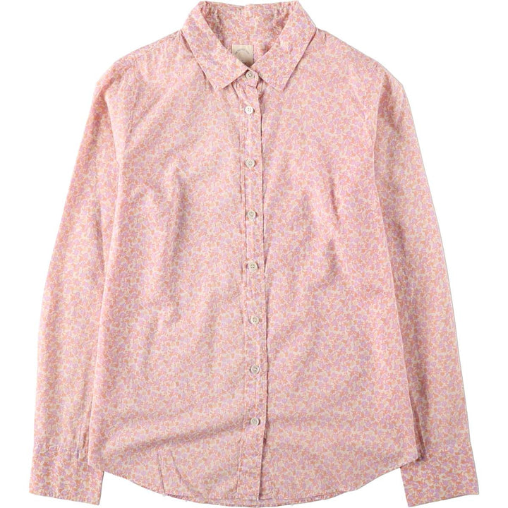 J.Crew THE PERFECT SHIRT Floral Print Long-Sleeve Cotton Shirt (Women's Size S) cotton coral Vintage Second Hand