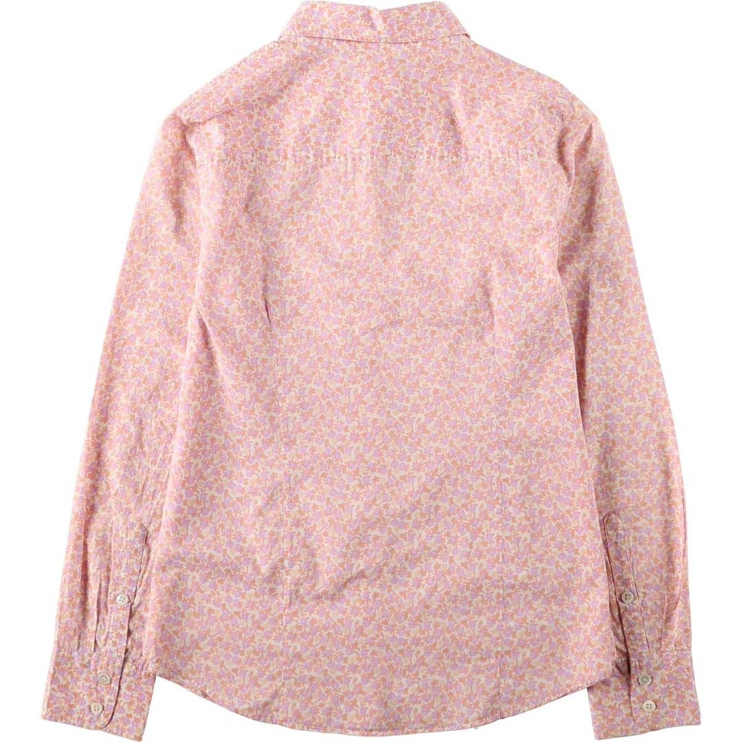 J.Crew THE PERFECT SHIRT Floral Print Long-Sleeve Cotton Shirt (Women's Size S) cotton coral Vintage Second Hand