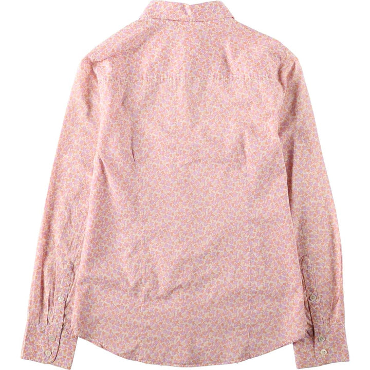 J.Crew THE PERFECT SHIRT Floral Print Long-Sleeve Cotton Shirt (Women's Size S) cotton coral Vintage Second Hand