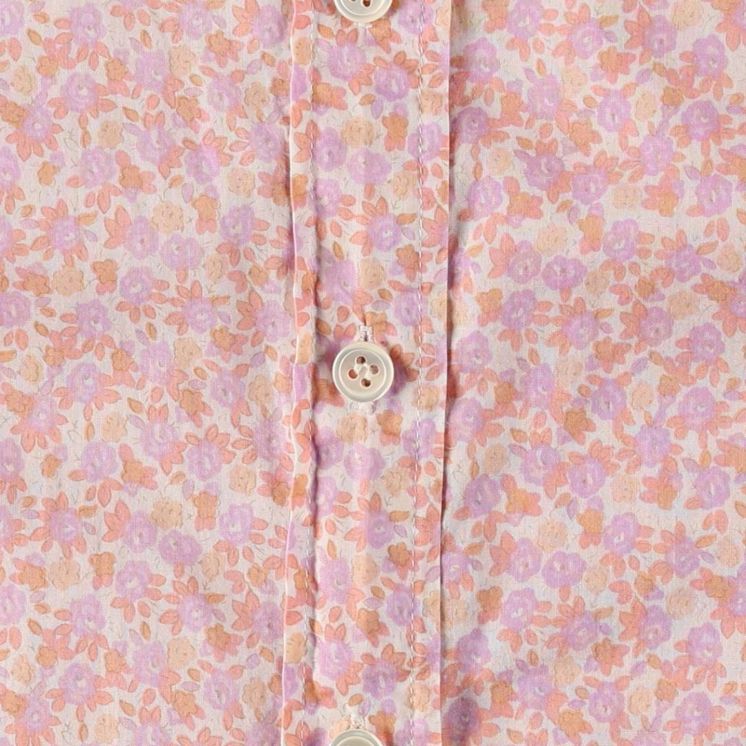 J.Crew THE PERFECT SHIRT Floral Print Long-Sleeve Cotton Shirt (Women's Size S) cotton coral Vintage Second Hand
