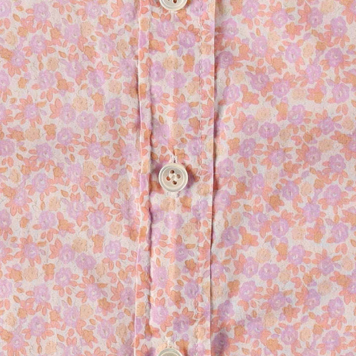 J.Crew THE PERFECT SHIRT Floral Print Long-Sleeve Cotton Shirt (Women's Size S) cotton coral Vintage Second Hand