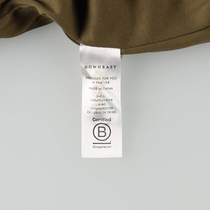 DOWNEAST Puff Sleeve Mock Neck Long Sleeve Pullover Blouse (Women's Size XS) polyester Khaki type Vintage Second Hand
