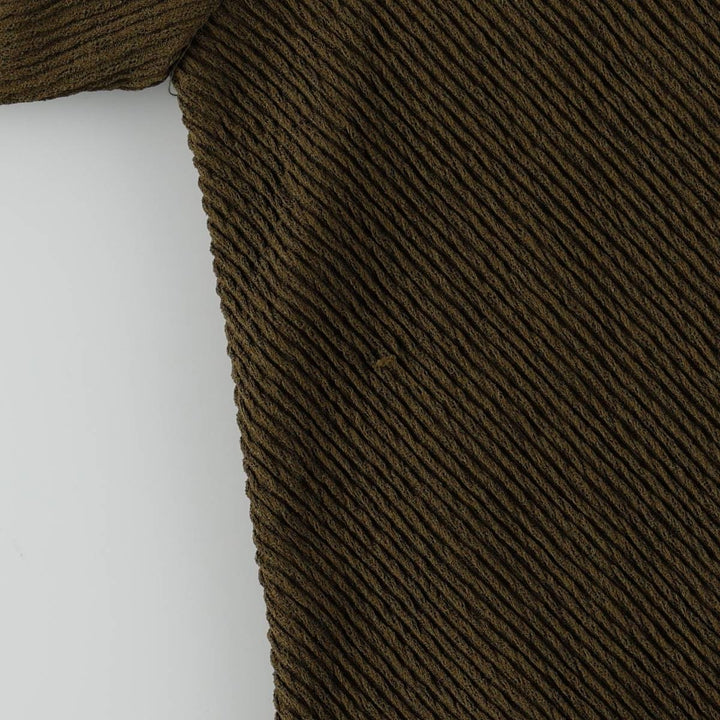 DOWNEAST Puff Sleeve Mock Neck Long Sleeve Pullover Blouse (Women's Size XS) polyester Khaki type Vintage Second Hand