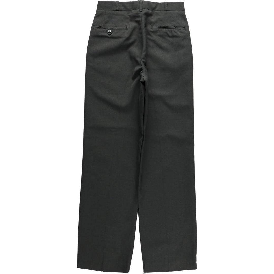 1980'S US Military Issue Men's Polyester Wool Trousers, Serge AG 344 Class 6, Made in USA, Size 29R (equivalent to Men's W28) polyester Khaki type Vintage Second Hand