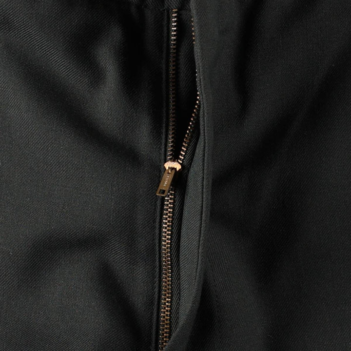 1980'S US Military Issue Men's Polyester Wool Trousers, Serge AG 344 Class 6, Made in USA, Size 29R (equivalent to Men's W28) polyester Khaki type Vintage Second Hand