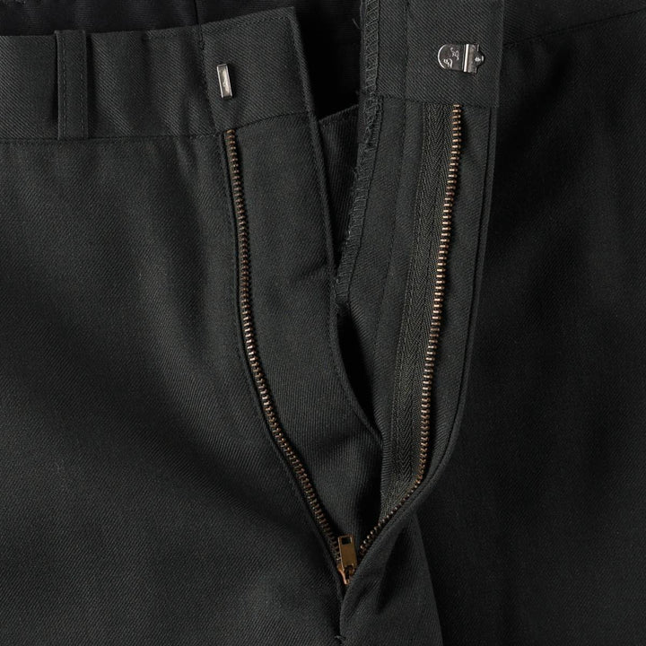 1980'S US Military Issue Men's Polyester Wool Trousers, Serge AG 344 Class 6, Made in USA, Size 29R (equivalent to Men's W28) polyester Khaki type Vintage Second Hand