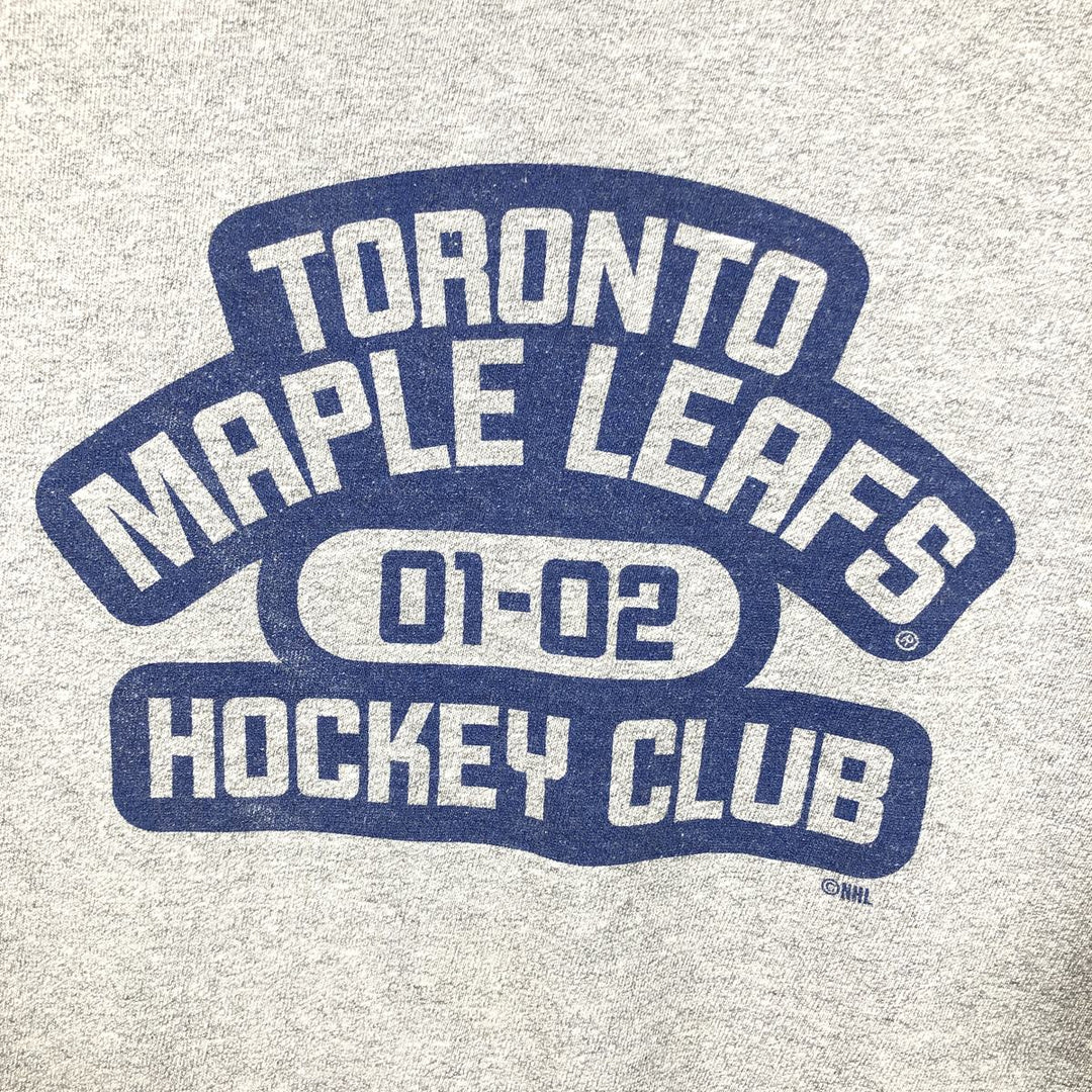 ROOTS NHL TORONTO MAPLE LEAFS Long-Sleeve T-Shirt, Made in Canada, Men's Size L (approx.) cotton gray type Vintage Second Hand