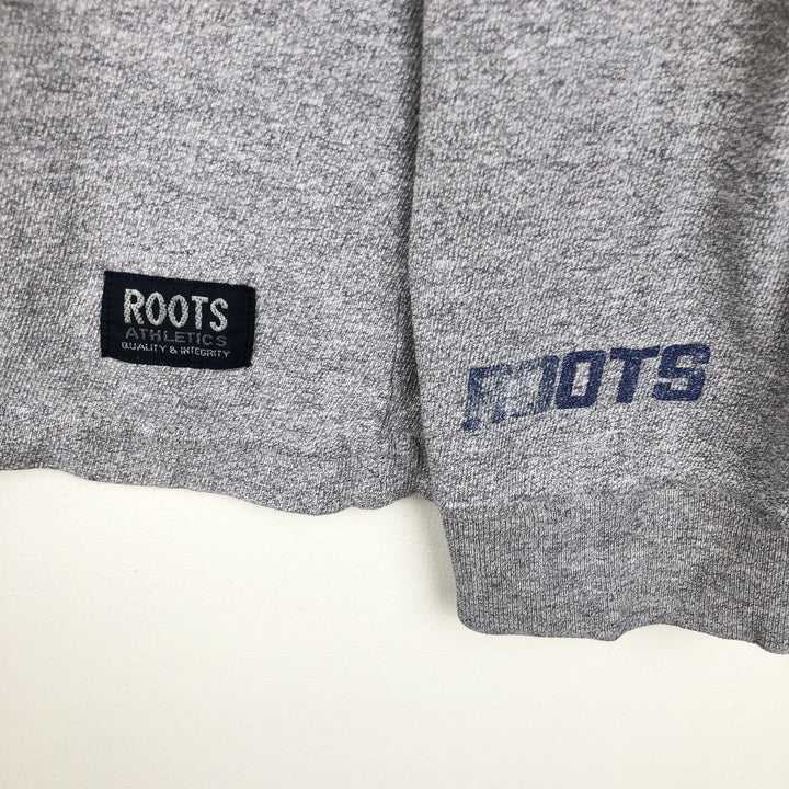 ROOTS NHL TORONTO MAPLE LEAFS Long-Sleeve T-Shirt, Made in Canada, Men's Size L (approx.) cotton gray type Vintage Second Hand
