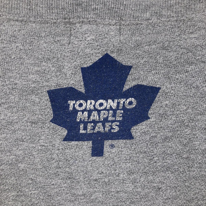 ROOTS NHL TORONTO MAPLE LEAFS Long-Sleeve T-Shirt, Made in Canada, Men's Size L (approx.) cotton gray type Vintage Second Hand