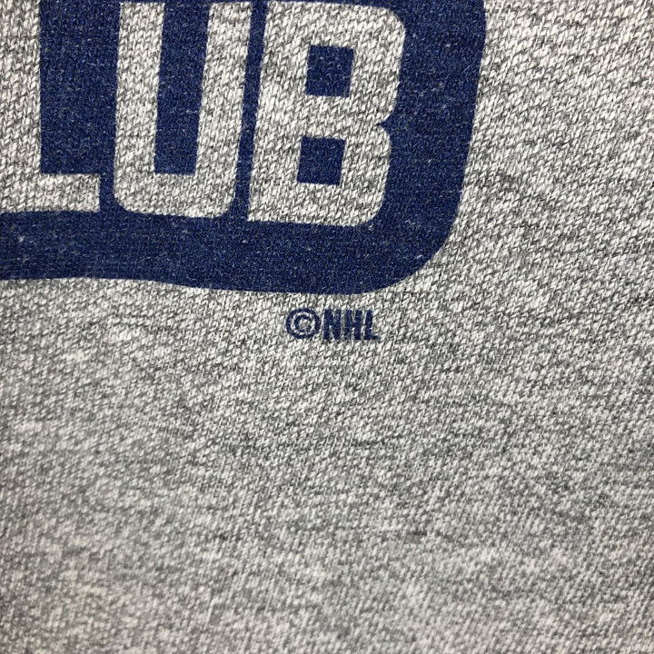 ROOTS NHL TORONTO MAPLE LEAFS Long-Sleeve T-Shirt, Made in Canada, Men's Size L (approx.) cotton gray type Vintage Second Hand