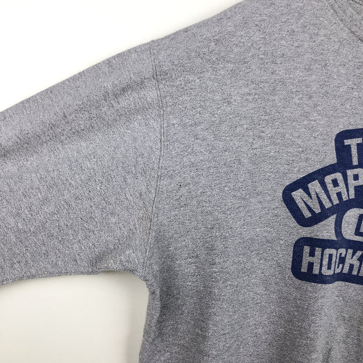 ROOTS NHL TORONTO MAPLE LEAFS Long-Sleeve T-Shirt, Made in Canada, Men's Size L (approx.) cotton gray type Vintage Second Hand