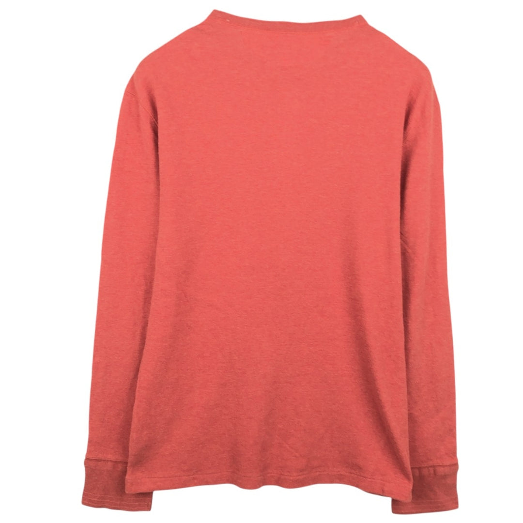 Ralph Lauren POLO RALPH LAUREN Henley neck long T-shirt Long T Men's M equivalent cotton orange type Vintage Second Hand