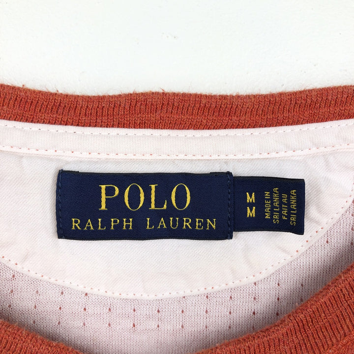Ralph Lauren POLO RALPH LAUREN Henley neck long T-shirt Long T Men's M equivalent cotton orange type Vintage Second Hand
