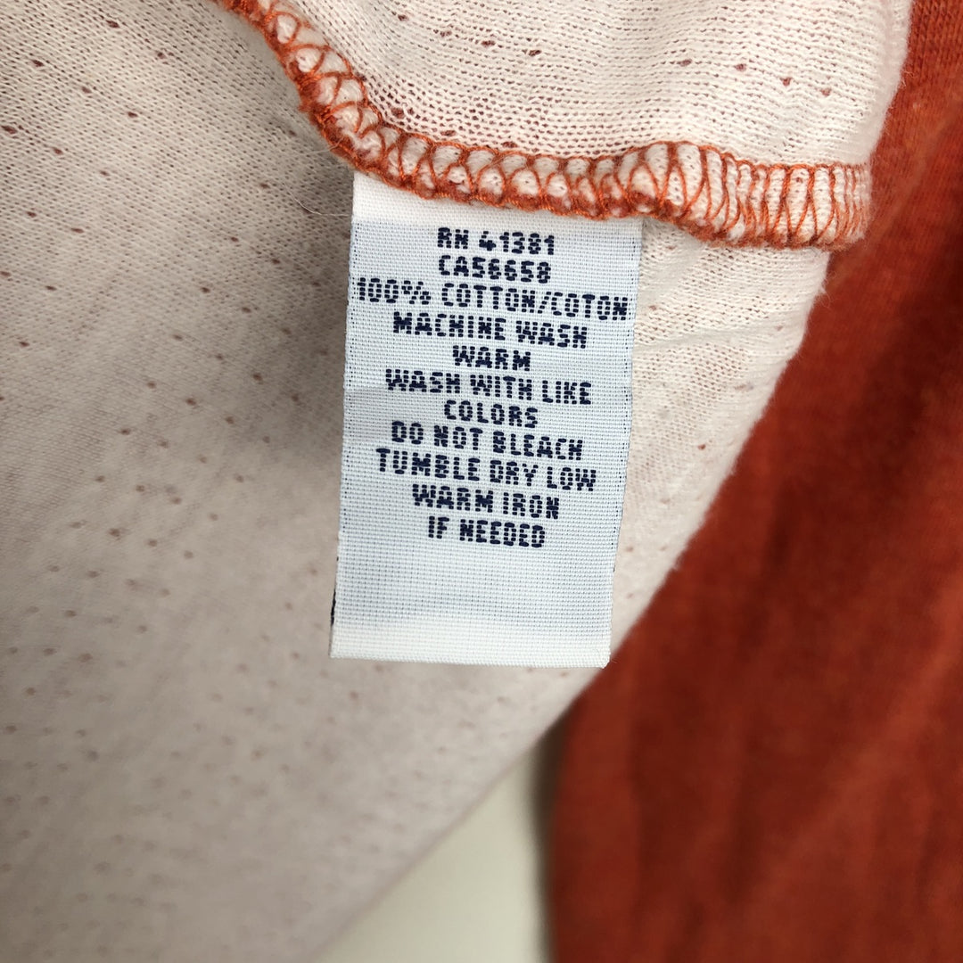 Ralph Lauren POLO RALPH LAUREN Henley neck long T-shirt Long T Men's M equivalent cotton orange type Vintage Second Hand