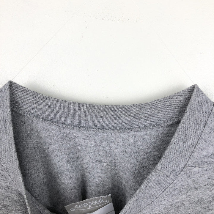 Nike Oregon University College Long-Sleeve T-Shirt (Men's Size L) cotton gray type Vintage Second Hand