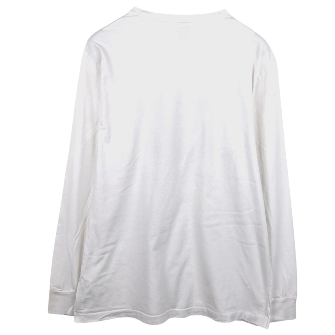 Ralph Lauren POLO RALPH LAUREN CUSTOM SLIM FIT Long-Sleeve T-Shirt (Men's Size L) cotton white type Vintage Second Hand