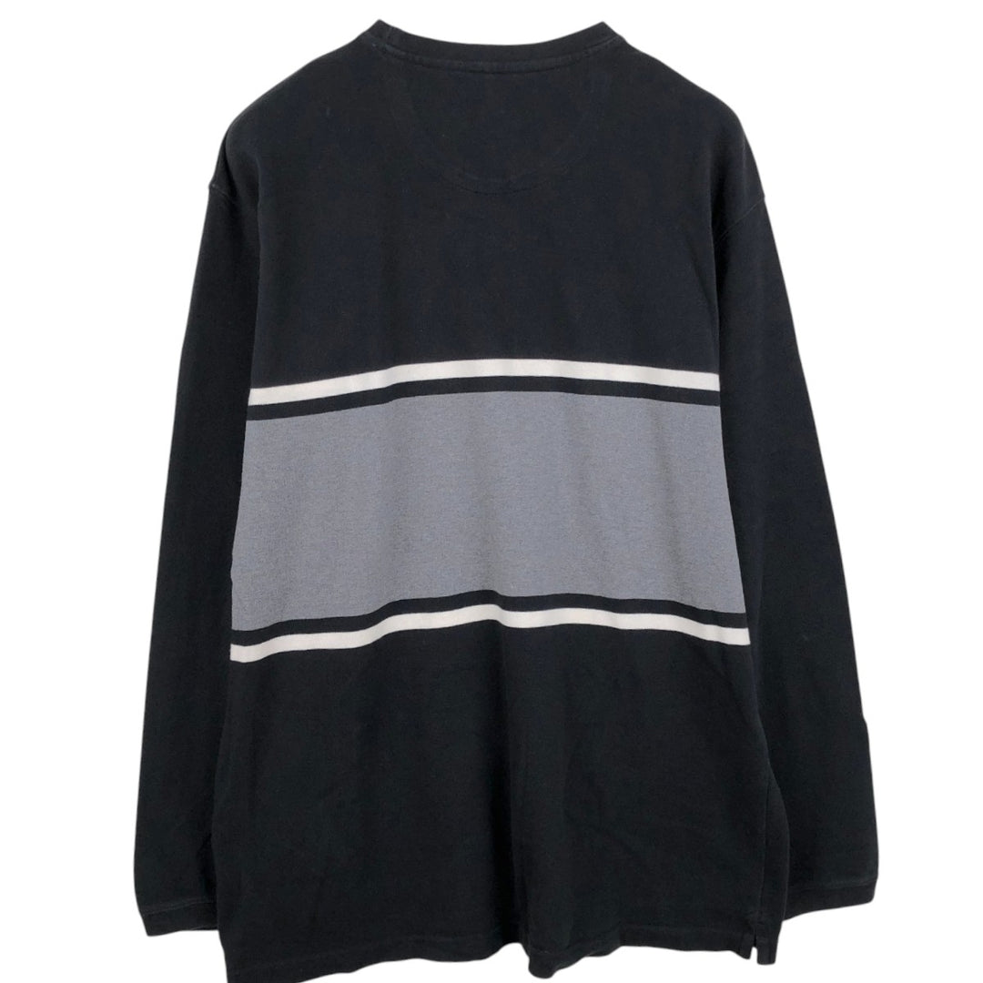 Ralph Lauren CHAPS long-sleeved T-shirt, men's size XL cotton black type Vintage Second Hand