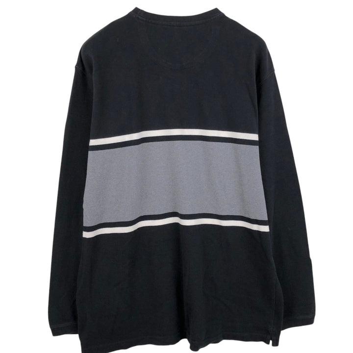 Ralph Lauren CHAPS long-sleeved T-shirt, men's size XL cotton black type Vintage Second Hand