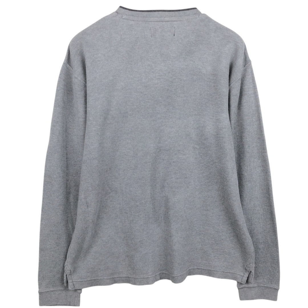 Ralph Lauren CHAPS V-neck Long-Sleeve T-Shirt (Men's Size S) cotton gray type Vintage Second Hand
