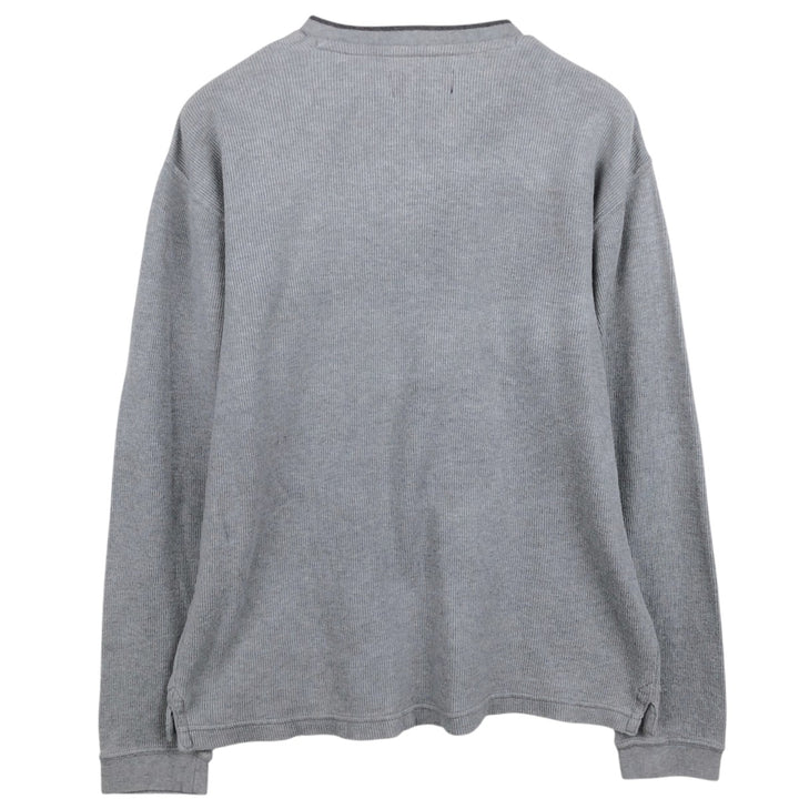 Ralph Lauren CHAPS V-neck Long-Sleeve T-Shirt (Men's Size S) cotton gray type Vintage Second Hand