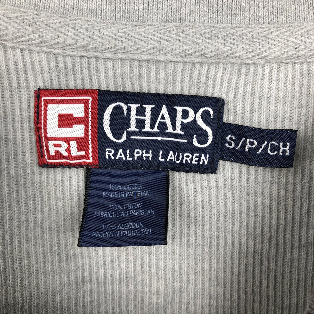 Ralph Lauren CHAPS V-neck Long-Sleeve T-Shirt (Men's Size S) cotton gray type Vintage Second Hand