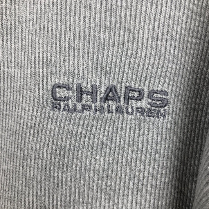 Ralph Lauren CHAPS V-neck Long-Sleeve T-Shirt (Men's Size S) cotton gray type Vintage Second Hand