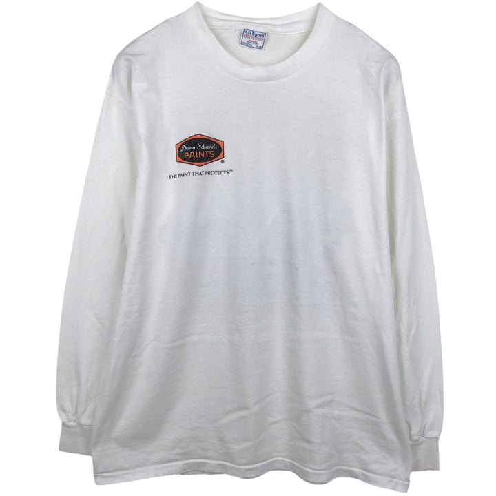 90'S All Sport HEAVY WEIGH Advertising T-Shirt Long Sleeve T-Shirt Made in USA Men's XL Equivalent Vintage cotton white type Vintage Second Hand