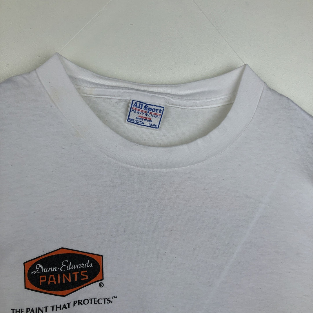 90'S All Sport HEAVY WEIGH Advertising T-Shirt Long Sleeve T-Shirt Made in USA Men's XL Equivalent Vintage cotton white type Vintage Second Hand