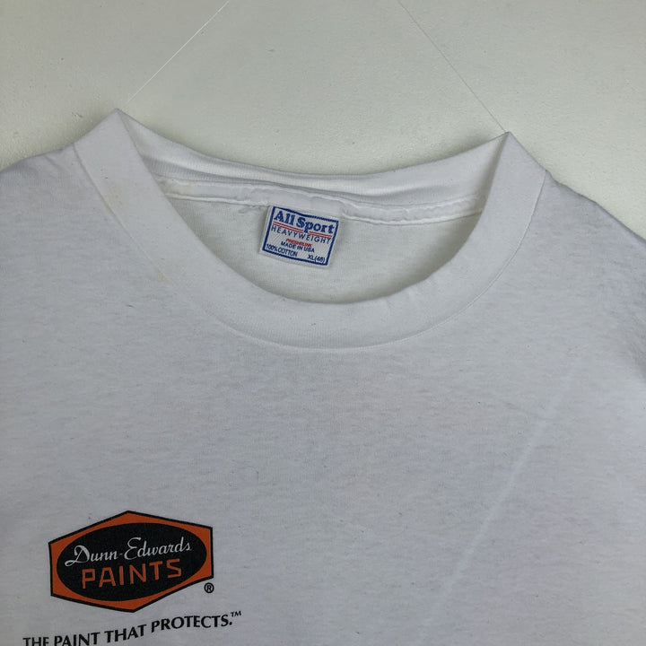 90'S All Sport HEAVY WEIGH Advertising T-Shirt Long Sleeve T-Shirt Made in USA Men's XL Equivalent Vintage cotton white type Vintage Second Hand