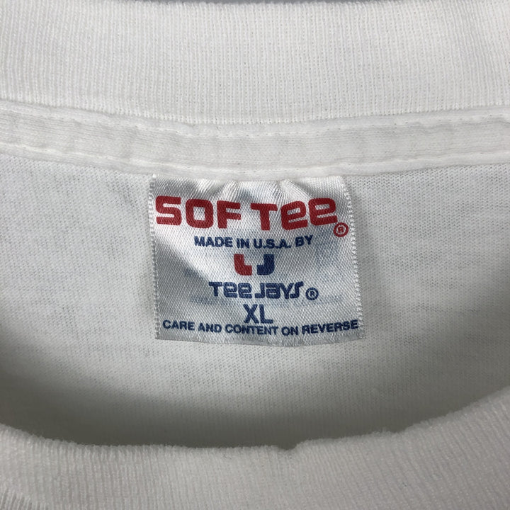 90'S SOF TEE Long-Sleeve T-Shirt, Made in USA, Men's XL Equivalent, Vintage cotton white type Vintage Second Hand