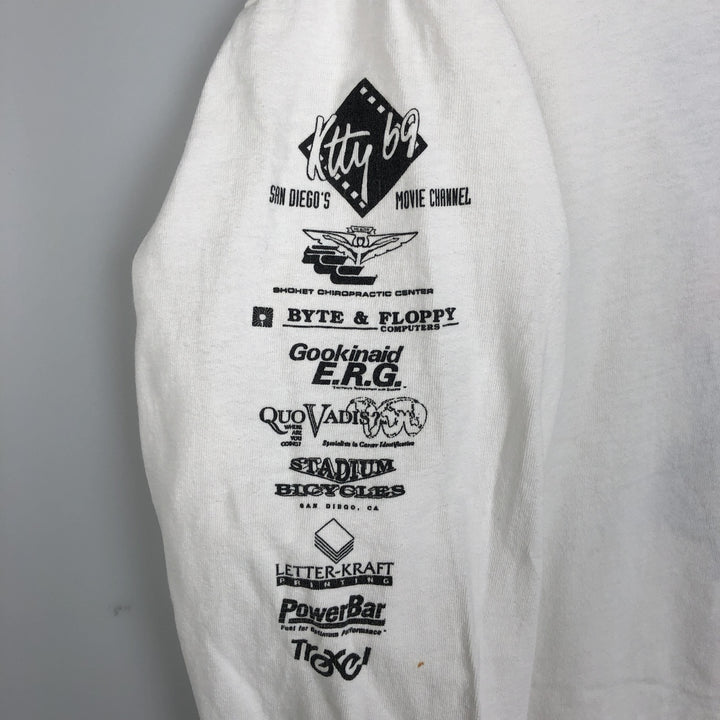 90'S SOF TEE Long-Sleeve T-Shirt, Made in USA, Men's XL Equivalent, Vintage cotton white type Vintage Second Hand
