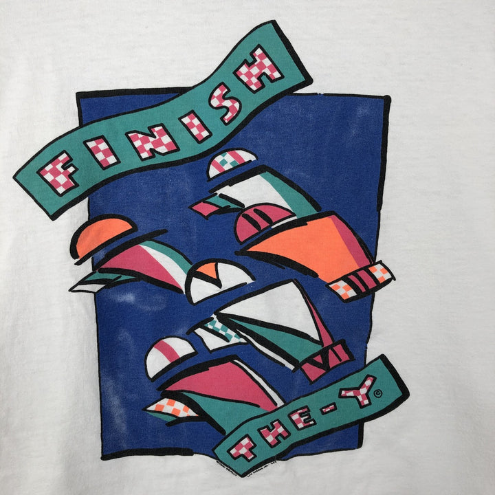 90'S SOF TEE Long-Sleeve T-Shirt, Made in USA, Men's XL Equivalent, Vintage cotton white type Vintage Second Hand