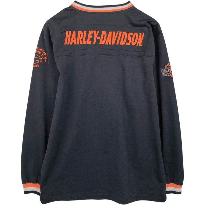 Harley-Davidson Motorcycle Long Sleeve T-Shirt, Men's Size L unclear black type Vintage Second Hand