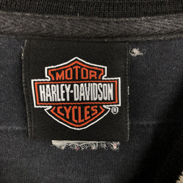 Harley-Davidson Motorcycle Long Sleeve T-Shirt, Men's Size L unclear black type Vintage Second Hand