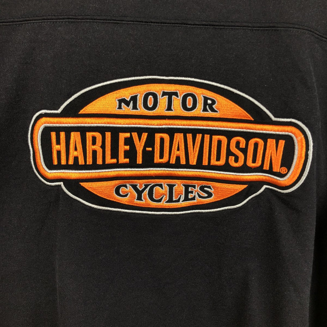 Harley-Davidson Motorcycle Long Sleeve T-Shirt, Men's Size L unclear black type Vintage Second Hand