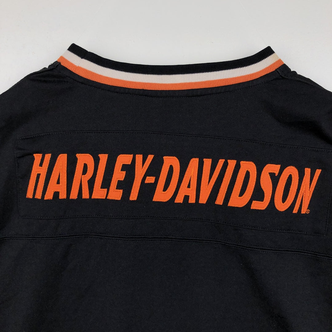 Harley-Davidson Motorcycle Long Sleeve T-Shirt, Men's Size L unclear black type Vintage Second Hand