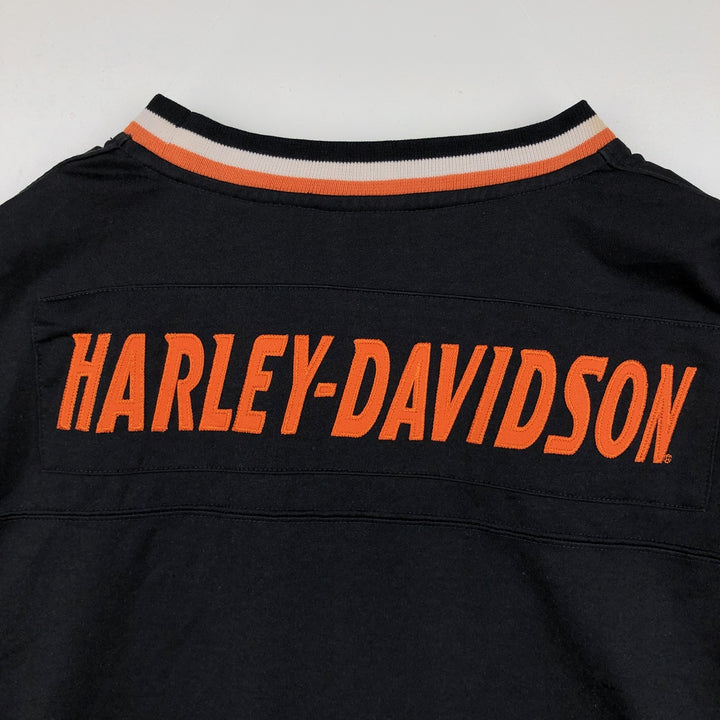 Harley-Davidson Motorcycle Long Sleeve T-Shirt, Men's Size L unclear black type Vintage Second Hand