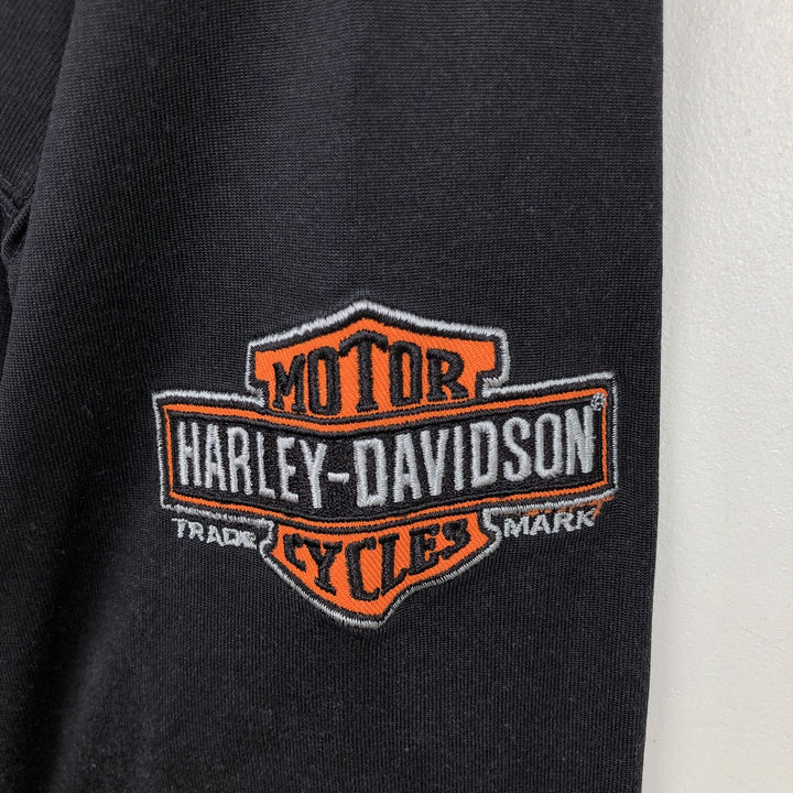 Harley-Davidson Motorcycle Long Sleeve T-Shirt, Men's Size L unclear black type Vintage Second Hand