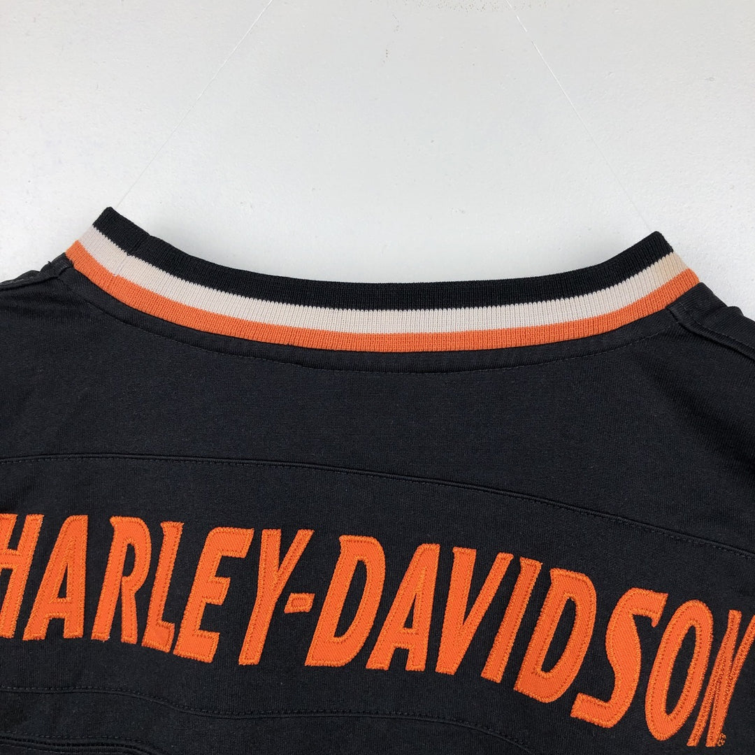 Harley-Davidson Motorcycle Long Sleeve T-Shirt, Men's Size L unclear black type Vintage Second Hand