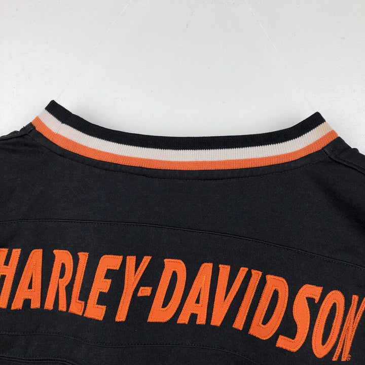 Harley-Davidson Motorcycle Long Sleeve T-Shirt, Men's Size L unclear black type Vintage Second Hand