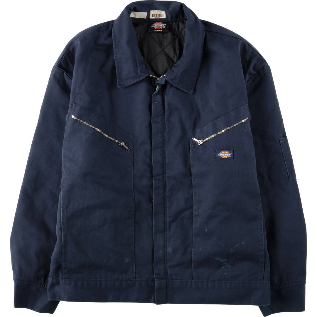 Dickies padded work jacket, men's size XL unclear navy blue type Vintage Second Hand